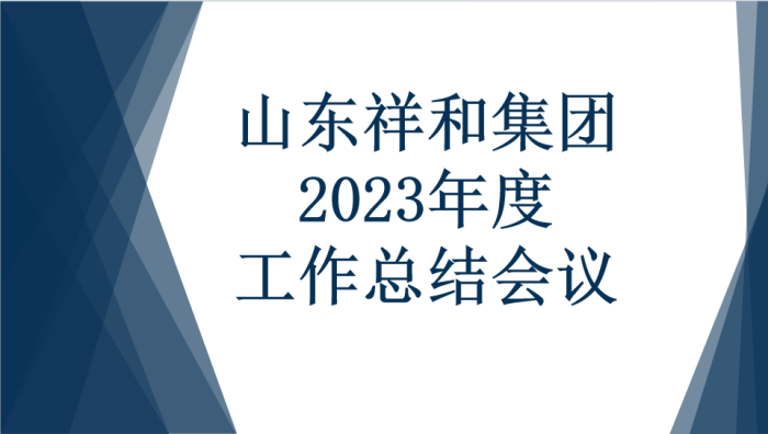 山東祥和集團(tuán)召開2023年度工作總結(jié)會(huì)議